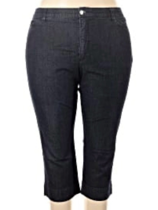 Bandolino Denim - Bandolino Jeans Capri Trouser Dark Cropped Denim, Size 16,
